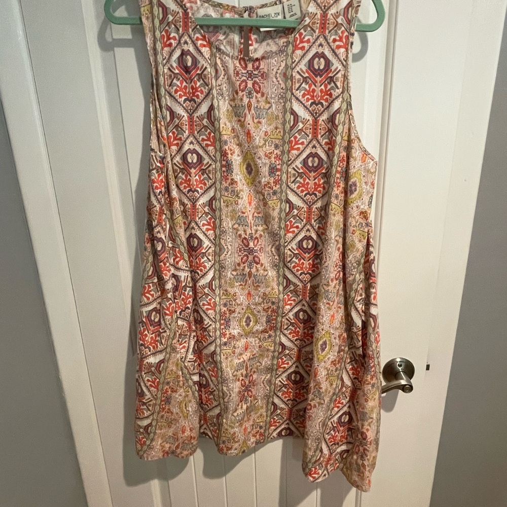 Rachel Zoe Cream and Pink Mini Dress with Tank Top Style